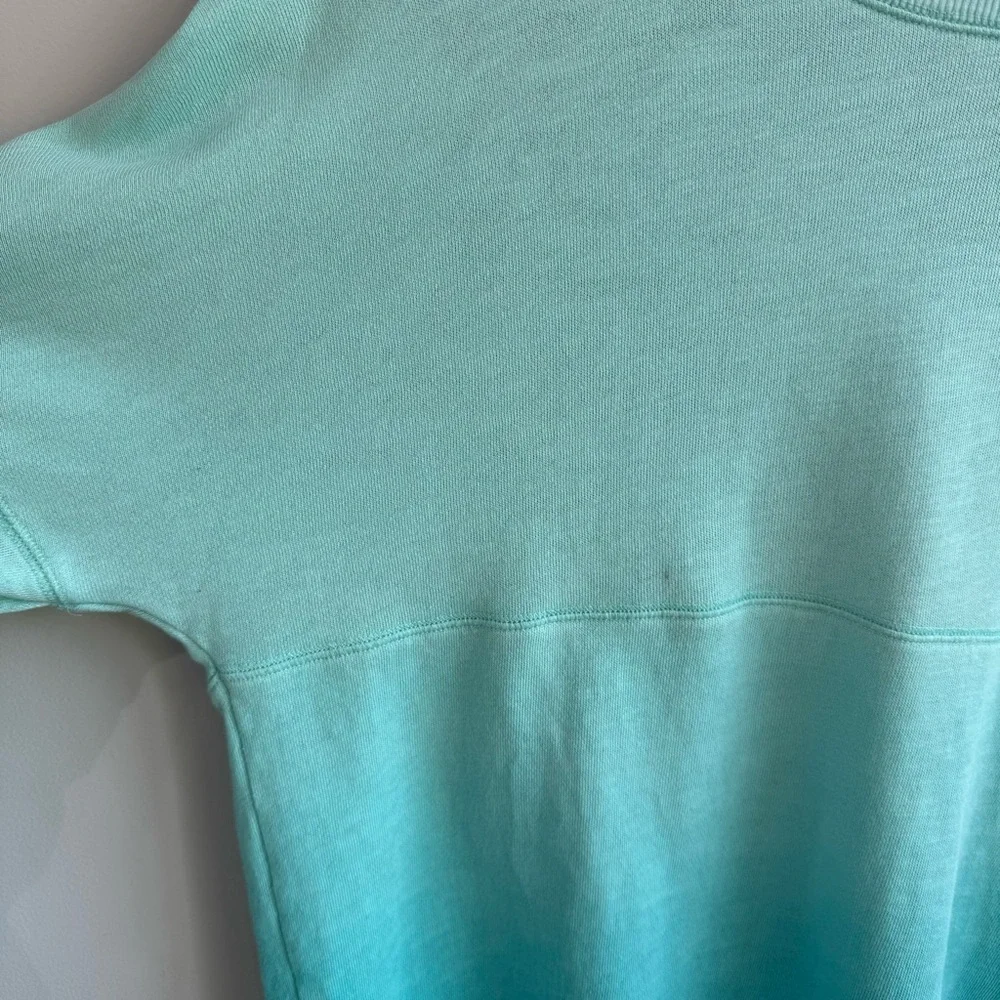 Victoria's Secret PINK Spirit Jersey Shirt Sz XS Blue Spellout Top Sporty Casual - Picture 4 of 11